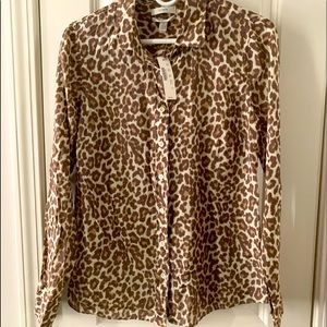 J Crew Leopard Print Shirt